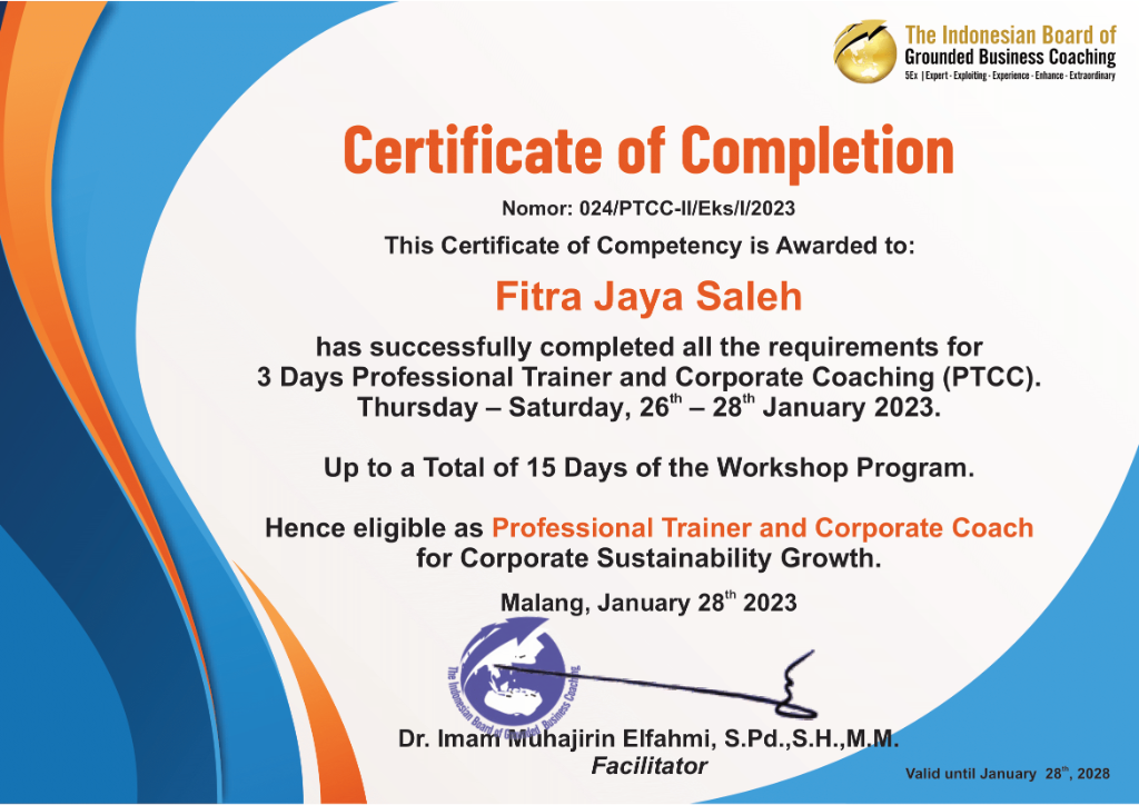 Sertifikat IBGBC Blue