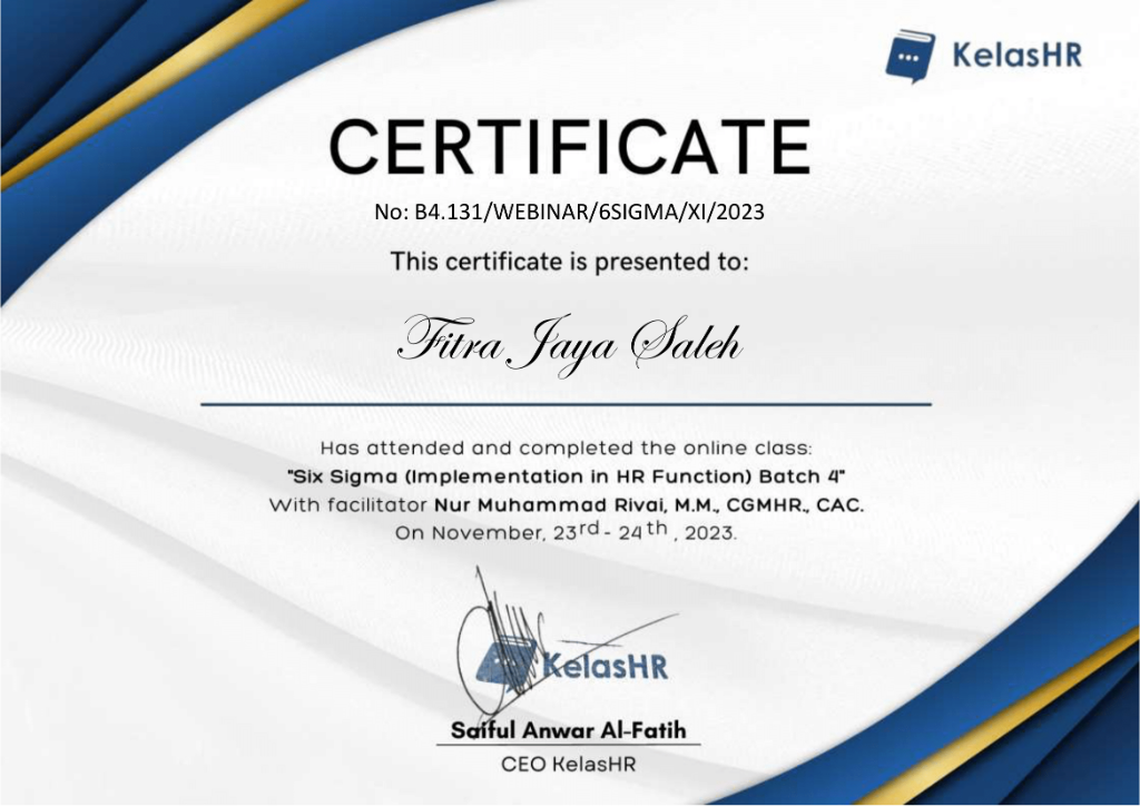 Sertifikat KelasHR